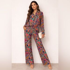 Vera Bradley Venetian Floral Lightweight Pajama Set Top XL Bottom L